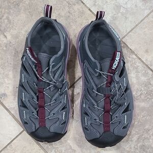 Hoka One One Gray and Burgundy SandalsThey were only used once, they are like ne